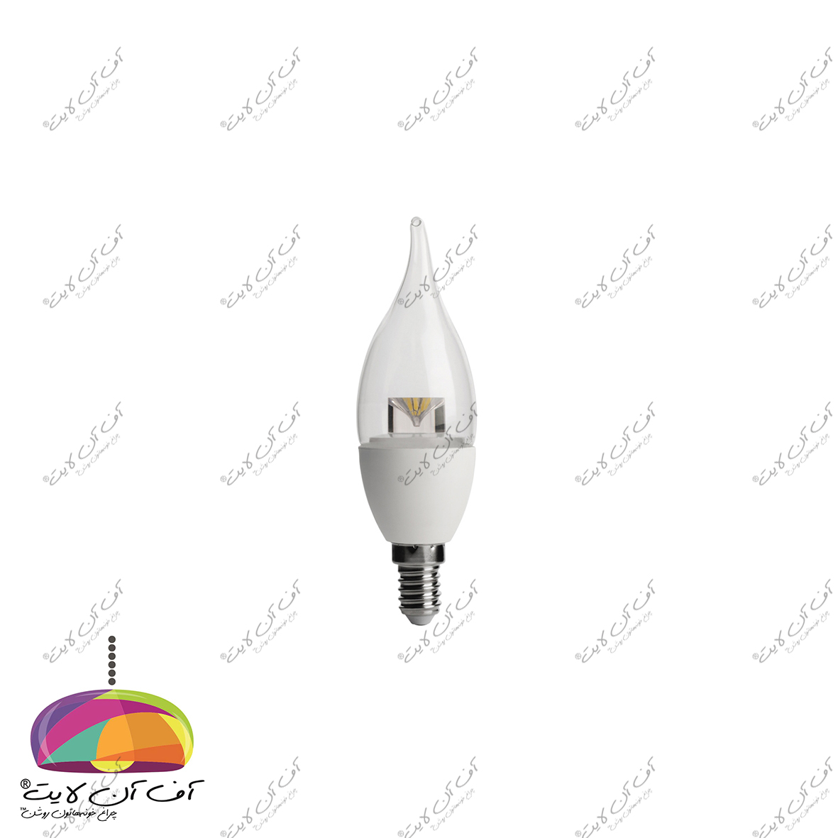 لامپ شمعی اشکی شفاف 6 وات SL - SCC