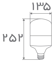 سایز لامپ حبابی استوانه ای افراتاب (1)