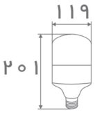 سایز لامپ حبابی استوانه ای افراتاب (3)