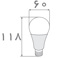 سایز لامپ حبابی افراتاب (1)