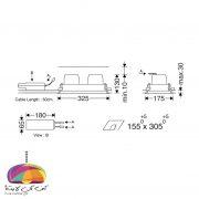 دانلايت توكار مدل اوربیتال دو خانه مازی نور (2)