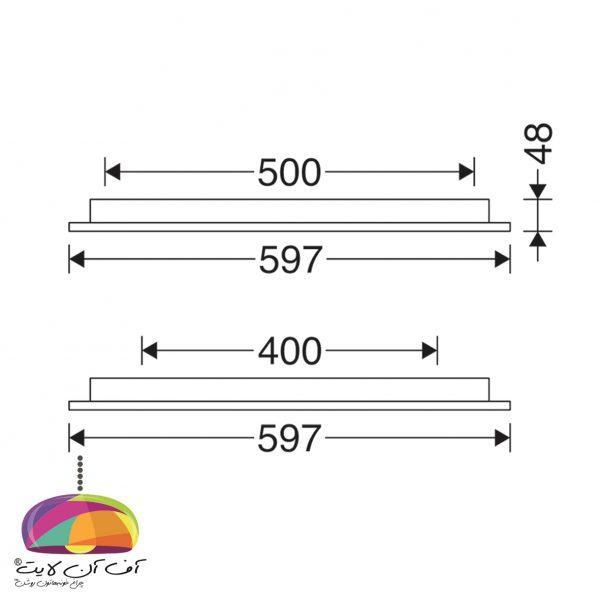 دانلايت روکار مربع لدیلوکس مازی نور (2)