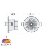 پنل توکار گرد مدل گاما گل نور (8)