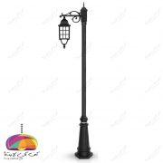 چراغ پارکی تک شعله مدل مشبک شاخه سارینا پایه سرو شب تاب