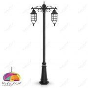چراغ پارکی دو شعله مدل مشبک شاخه سارینا پایه سرو شب تاب