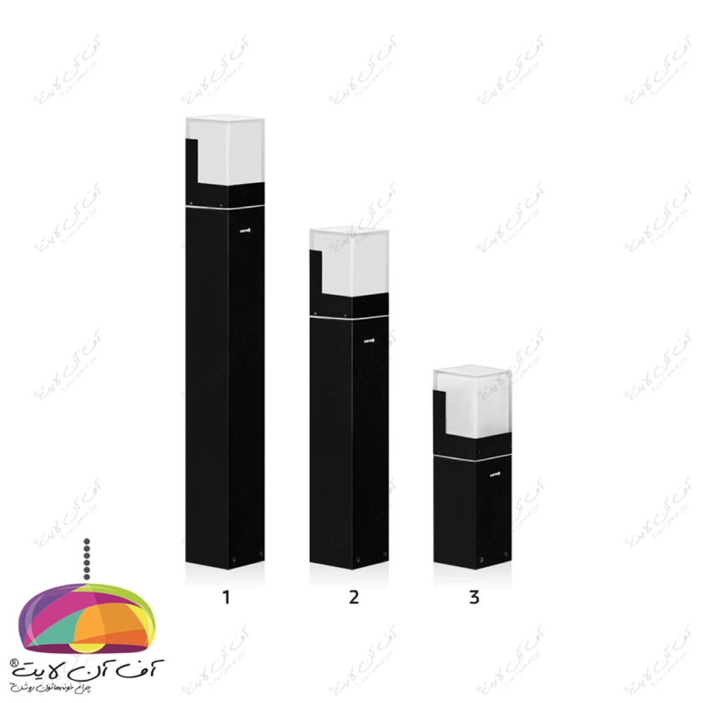 چراغ حیاطی پارکی مدل آترین شب تاب