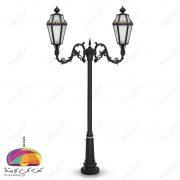 چراغ پارکی دو شعله مدل برنارد شاخه سپیدار پایه نارون شب تاب
