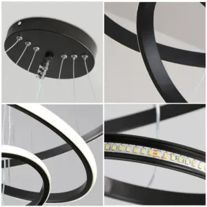 لوستر آویز مدرن 3 حلقه کوچک مدل گرد