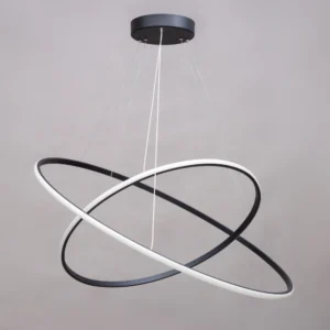 لوستر آویز مدرن 2 حلقه بزرگ مدل گرد