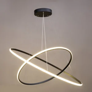 لوستر آویز مدرن 2 حلقه متوسط مدل گرد