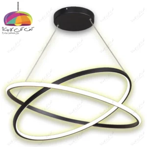 لوستر آویز مدرن 2 حلقه بزرگ مدل گرد