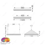 قیمت چراغ سقفی LED روکار 60×60 مدل برلیانس مازی نور