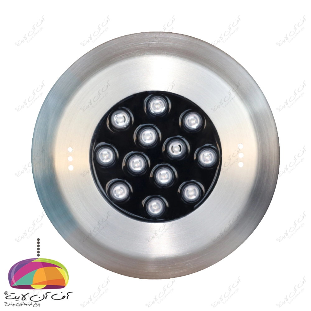 چراغ استخری روکار فلت بدنه استیل LEDMAN