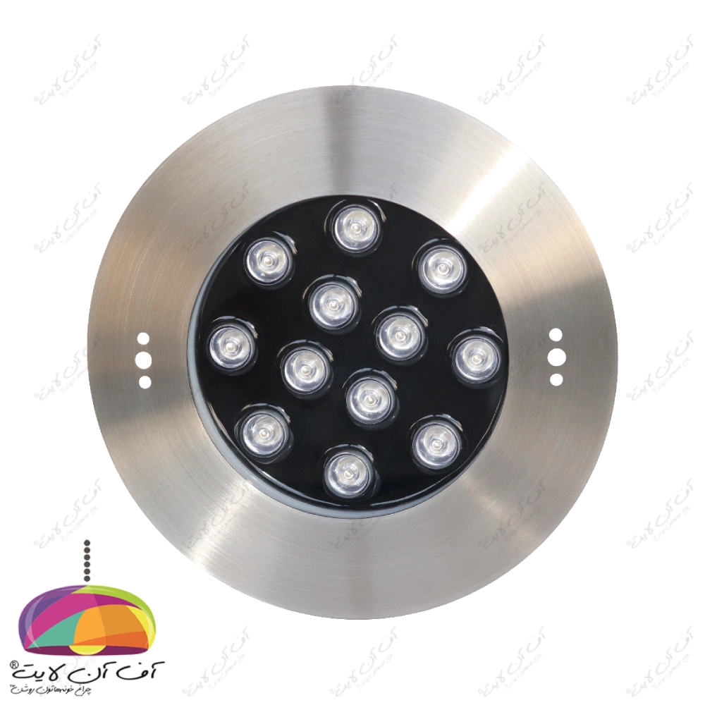 چراغ استخری توکار 24 وات بدنه استیل LEDMAN