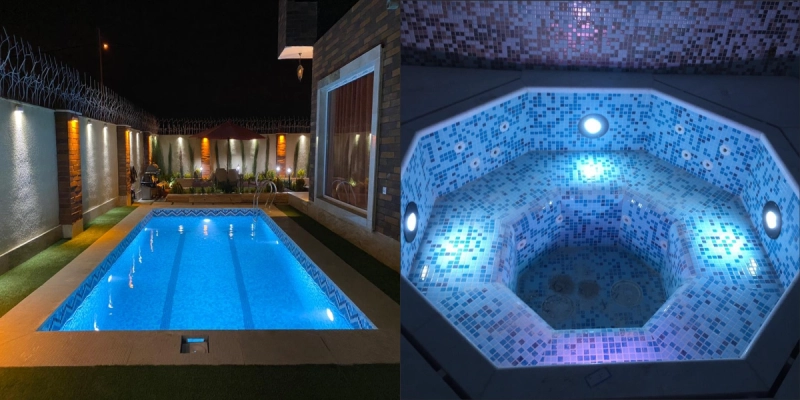 چراغ استخری توکار فوق باریک 5 وات تمام استیل LEDMAN