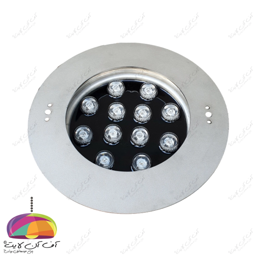 چراغ استخری توکار 36 وات RGB بدنه استیل LEDMAN