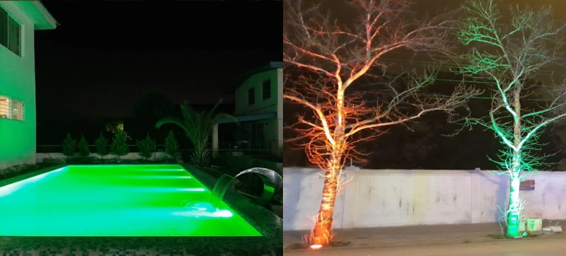 چراغ استخری توکار فوق باریک 25 وات RGB تمام استیل LEDMAN