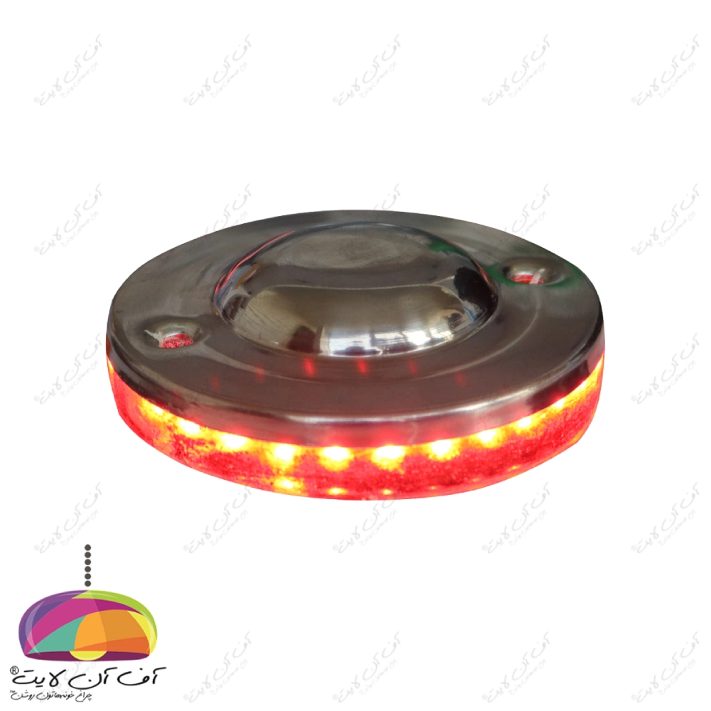 چراغ استخری روکار دور نور 3 وات استیل LEDMAN