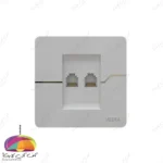 پریز سوکت شبکه 2 خانه مدل T2 ویرا الکتریک