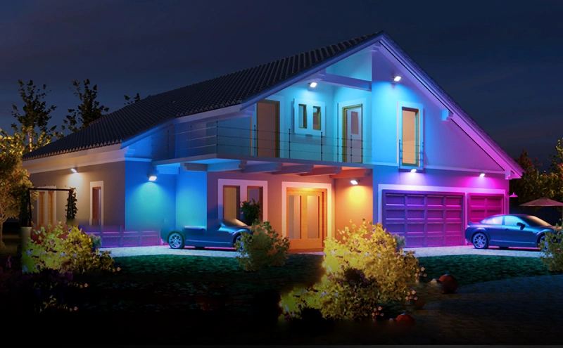 پروژکتورهای ال ای دی RGB برای باغ